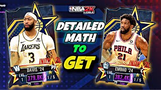 DETAILED MATH TO GET AD OR EMBIDD FOR FREE FROM THE ALLSTAR THEME NBA 2K MOBILE [upl. by Ennahteb319]