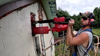 Setting up Anchor and Core Drilling DIY Concrete Rebar Walls with BLUEROCK 8Z1 Coring Drill [upl. by Wiebmer239]