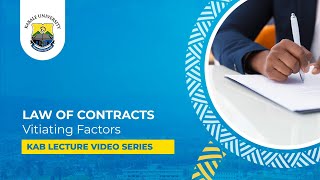 Law of Contracts  Vitiating Factors [upl. by Nereen]