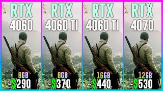 RTX 4060 vs RTX 4060 TI vs RTX 4060 TI 16GB vs RTX 4070  Test in 25 Games [upl. by Tirrag]