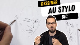 Dessiner au stylo bic  Astuce Dessin [upl. by Elvera451]