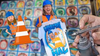 Handyman Hal Safety Cone Air Brush Shirt  Amusement Park for Kids [upl. by Dougall]