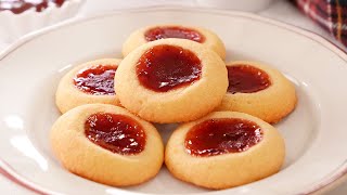 Galletas de Mantequilla con Mermelada hechas con solo 4 Ingredientes [upl. by Nylahs]