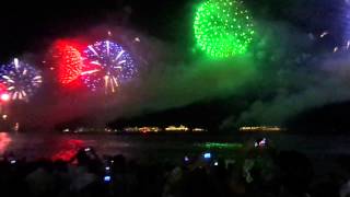 Copacabana fireworks on New Years Eve 2014 [upl. by Yasdnyl537]