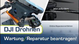 Reparatur  Wartung im DJI Portal anlegen [upl. by Settera]