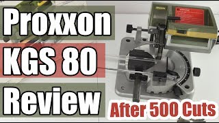 Proxxon 37160 KGS 80 MICRO Mini Miter Chop Saw  Review  Super Small Cuts [upl. by Anirbaz]