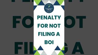 Penalty For Not Filing A BOI shorts boi tax [upl. by Bronk]