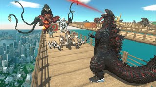 Shin Godzilla Death Run Rescue Dinosaurs From Biollante  Animal Revolt Battle Simulator [upl. by Ynogoham]