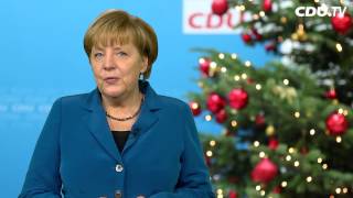 Angela Merkel wünscht frohe Weihnachten [upl. by Niar]