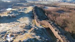 Hadrians Wall Roman Wall Aerial Video Cinematic HD [upl. by Duky]