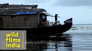 Luxurious shikaras floating over Vembanad Lake in Allepey [upl. by Nevek]