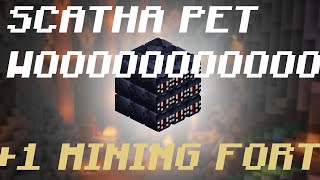 Leveling a Scatha pet wooo hypixel skyblock [upl. by Atinihc]