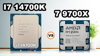 Intel Core i7 14700K vs AMD Ryzen 7 9700X Which is Best [upl. by Imailiv]