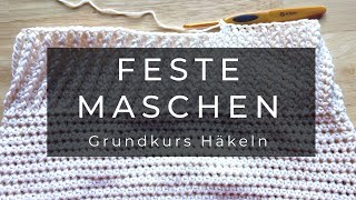 Linkshänder Grundkurs Häkeln  feste Maschen in der Reihe [upl. by Anert]