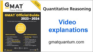 Q001 Quantitative Reasoning GMAT Official Guide 2023 2024 [upl. by Lorette378]