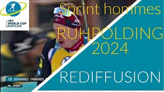 BIATHLON 2024 SPRINT HOMMES RUHPOLDING 2024 [upl. by Hogue]