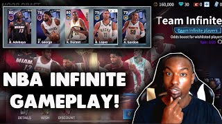 NBA INFINITE FIRST LOOKS  GAMEPLAY NEW NBA PVP MOBILE BASKETBALL GAME EPISODE 1 [upl. by Nagey]