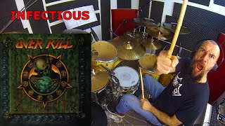 Overkill  Infectious  Sid Falck Drum Cover by Edo Sala with Drum Charts [upl. by Hardigg]