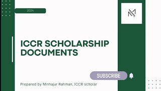 ICCR scholarship 202425 Document requirement [upl. by Chlo]