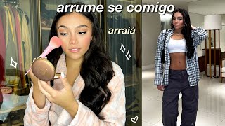 GRWM arrumese comigo para festa junina  make cabelo amp look SHEIN [upl. by Nirat]