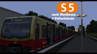 SBahn Berlin  S5 nach Westkreuz  Polizeieinsatz  BR481 Mod  Original Ansagen und LED ZZA [upl. by Dawson]