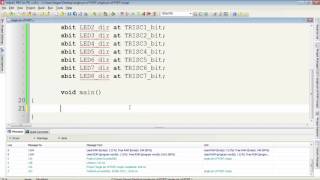 PIC16F886 Tutorial 7  Access a Single Pin with sbit [upl. by Oderfla]