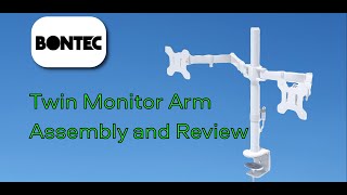 Bontec Twin Monitor Arms  Review and Assembly [upl. by Llevron218]