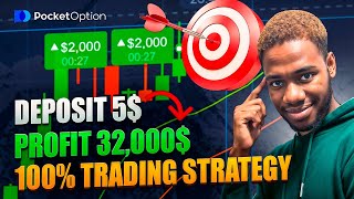 Deposit 5 ➔ Profit 32000 in 1 DAY  Binary Options Best Trading Strategy for Pocket Option [upl. by Gulgee]