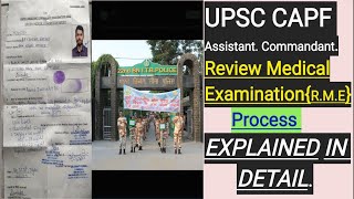 UPSC CAPF Asst Commandant2023Review Medical ExamRME Processupsc capf education capfac [upl. by Wharton425]