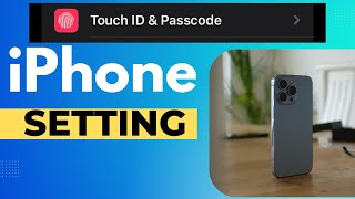 Touch ID And Passcode In Iphone  Touch ID And Passcode Settings [upl. by Willin]