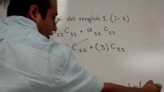 Se explica como calcular determinantes con cofactores [upl. by Sholeen]