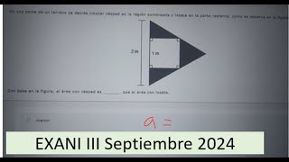 EXANI III 2024 Áreas de cuadrados en triángulos [upl. by Vergil]