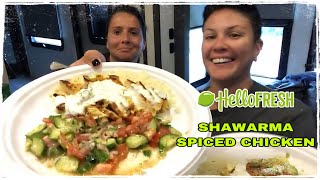 Cooking another delicious Hello Fresh meal Meal 8 Shawarma Spiced Chicken [upl. by Airahs685]