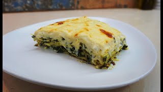 Λαζάνια φούρνου με σπανάκι και μπεσαμέλ  Lasagne with spinach  Greek Cooking by Katerina [upl. by Ahsiniuq]