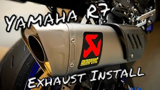 Yamaha R7 Akrapovic Exhaust Install [upl. by Iphagenia25]