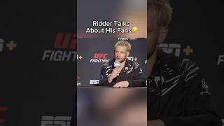 De Ridder Talks About His Fans😂 ufc mma mmanews fyp vegas100 [upl. by Joli]