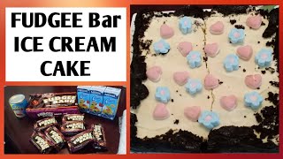 Fudgee BarR Ice Cream Cake  Homemade 3 Ingredients [upl. by Eimas741]