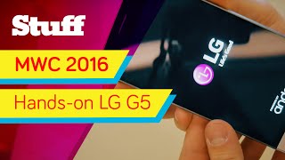 MWC 2016 handson with the LG G5 HiFi Plus Cam Plus 360 CAM amp 360 VR [upl. by Neltiak]