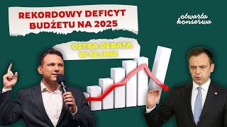 REKORDOWY DEFICYT BUDŻETU OSTRA DEBATA W SEJMIE DOMAŃSKI KUŹMIUK MENTZEN [upl. by Nagiam]