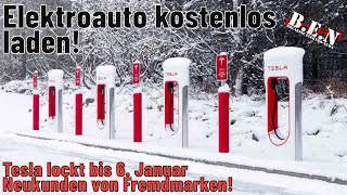 Neukunden laden bis 6 Januar kostenlos Tesla lockt Fremdmarkenfahrer [upl. by Penthea]