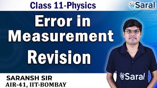 Error in Measurement Revision  Physics Class 11 JEE NEET [upl. by Anivram]