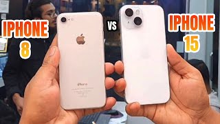 Apple iPhone 8 Vs Apple iPhone 15 Wide Camera Test And Button 🔘🔘 Review [upl. by Shea426]