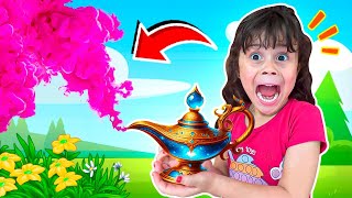 Bibi Lima em uma HISTÓRIA ENGRAÇADA da LÂMPADA MÁGICA  Funny Story for Kids [upl. by Gilliam]