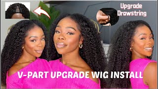 This Is My Hair🔥New VPART Curly Wig Upgrade DrawstringampMagic Vline  UNice Hair [upl. by Abert]