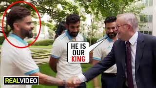 How Rohit Sharma introduced Virat Kohli with Australian PM Anthony Albanese before PMXI vs Indians [upl. by Onaicram]