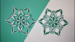 Quilling snowflake  Tutorial  Christmas Ornaments  Step by step  DIY  Paper Craft [upl. by Zumwalt]