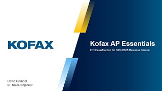 Tungsten Automation Kofax ReadSoft AP Essentials for Dynamics NAV and D365 Business Central [upl. by Akinorev]