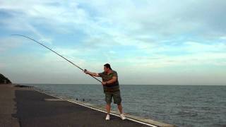 John Holden the fishing pendulum cast in slow motion [upl. by Fons]