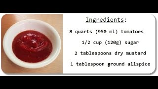 Easy Homemade Ketchup  Typed Recipe  Tomato Mustard Vinegar [upl. by Ytrebil]