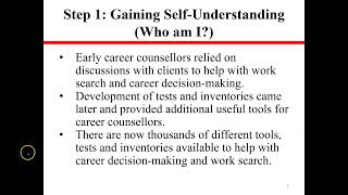 Theories of Career Development Week 2 Part 1 [upl. by Balfour]